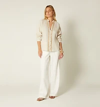 THREE-QUARTER SLEEVE BLOUSE