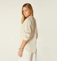 THREE-QUARTER SLEEVE BLOUSE