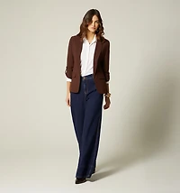 Three-quarter sleeve blazer with epaulet