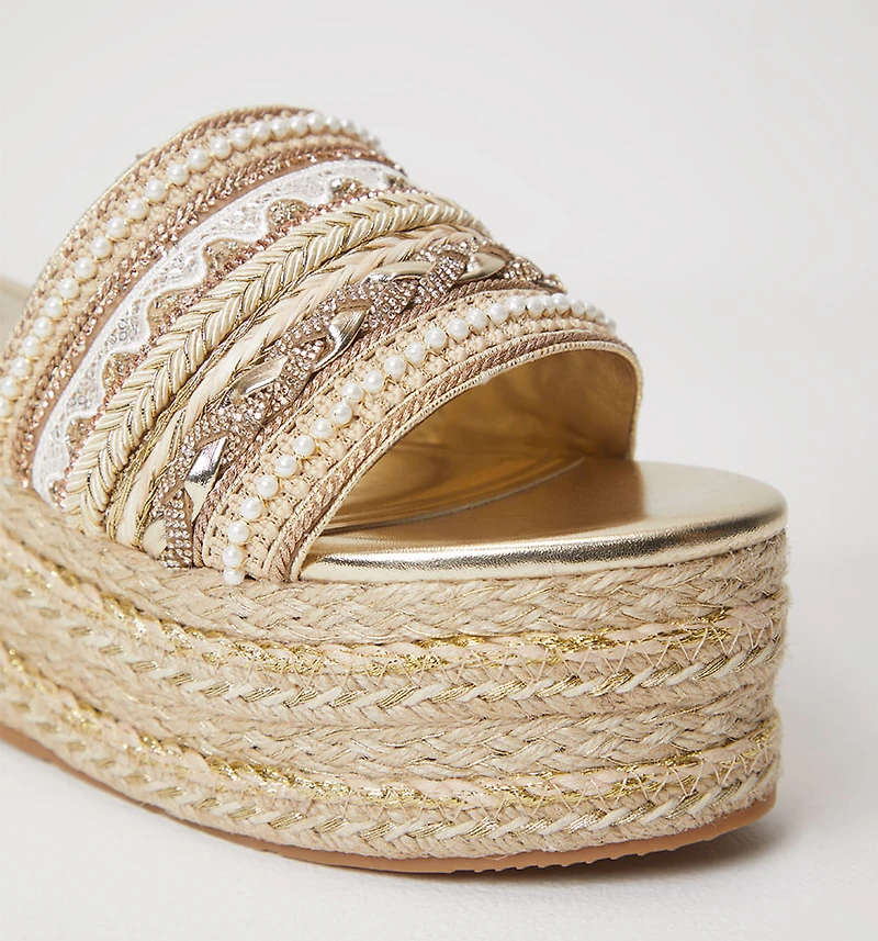 WOVEN PLANAFORMA AND SILVER EMBROIDERY
