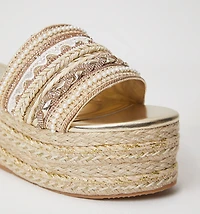 WOVEN PLANAFORMA AND SILVER EMBROIDERY