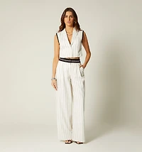 SHORT VEST WITH CONTRAST ARMHOLES