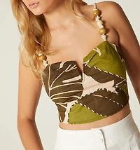 CROP BLOUSE WITH TRIM