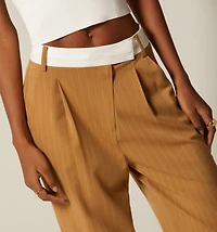 Pants with Contrast Waistband