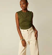 Shoulder and Side Ruched Bodysuit