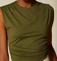 Shoulder and Side Ruched Bodysuit