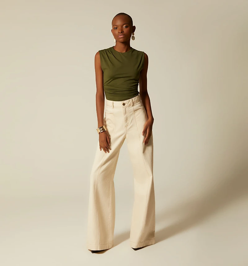 Shoulder and Side Ruched Bodysuit