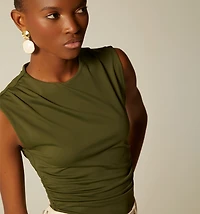 Shoulder and Side Ruched Bodysuit
