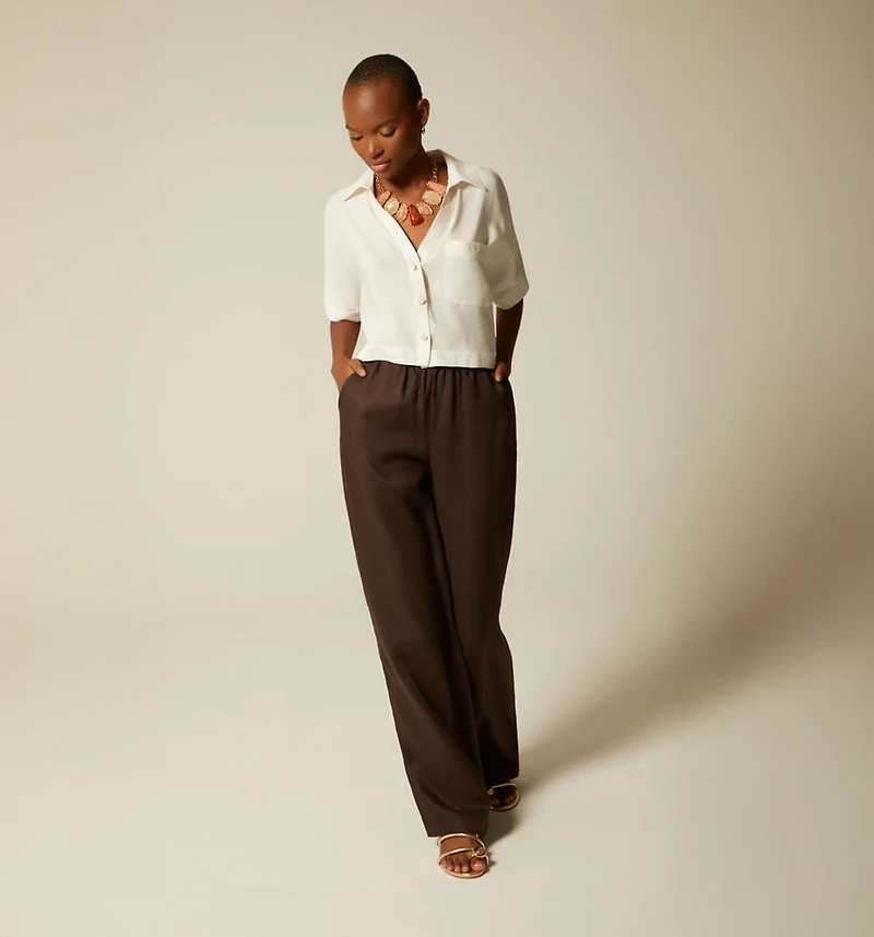 SHORT SLEEVE BOXY BLOUSE