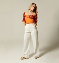 Peplum Short Sleeve Blouse