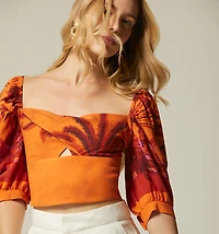 Peplum Short Sleeve Blouse