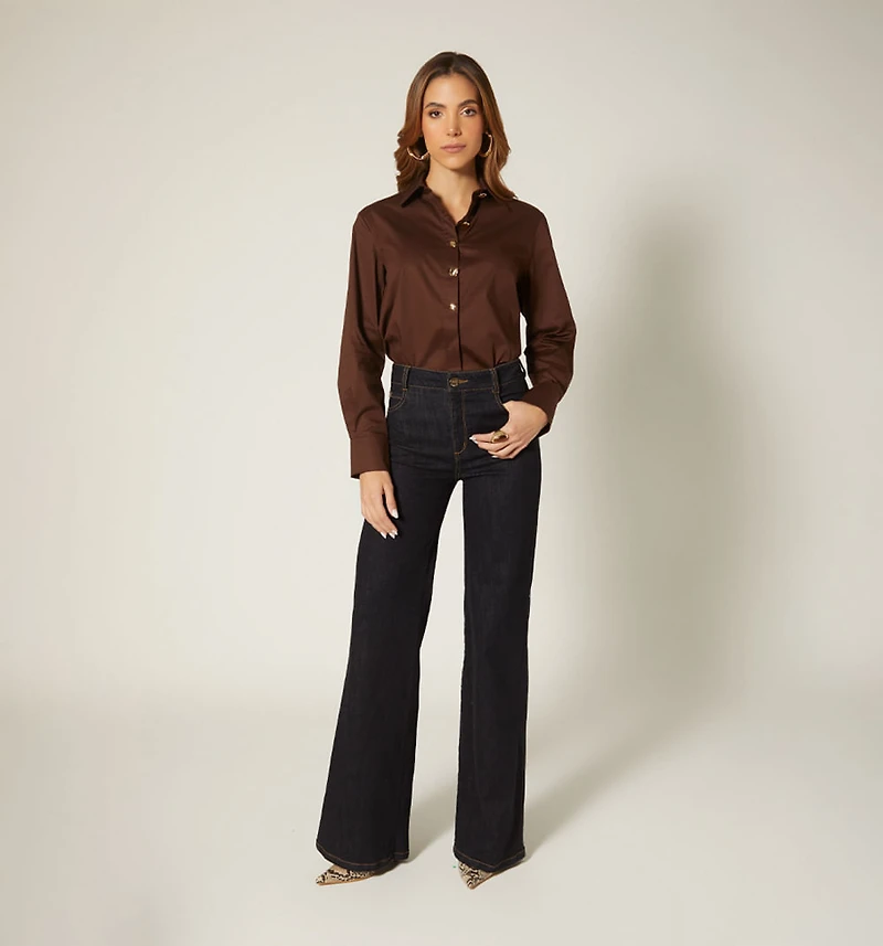 LONG SLEEVE SHIRT WITH LUXURY BUTTONS