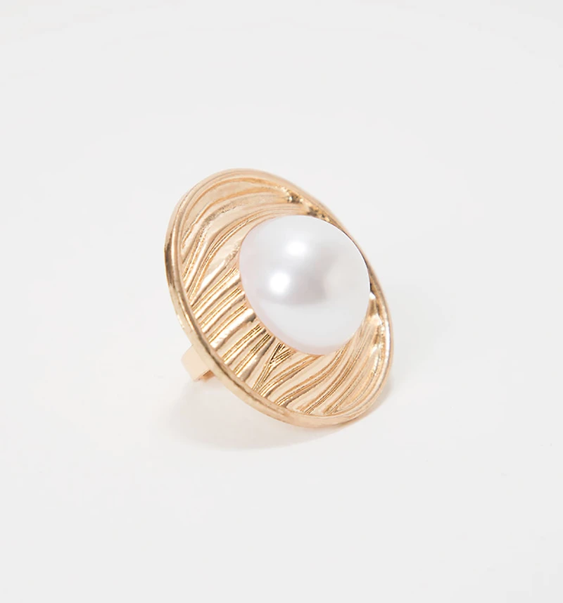 ROUND RING MAXI PEARL