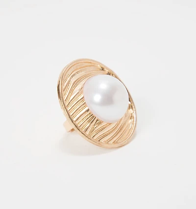 ROUND RING MAXI PEARL