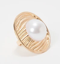 ROUND RING MAXI PEARL