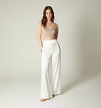 Sequin Crop Blouse