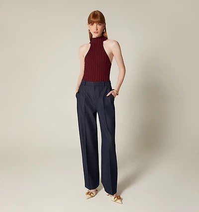 BLOUSE WITH NECK TWIST