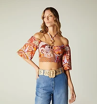 OFF-THE-SHOULDER BLOUSE 3/4 SLEEVE