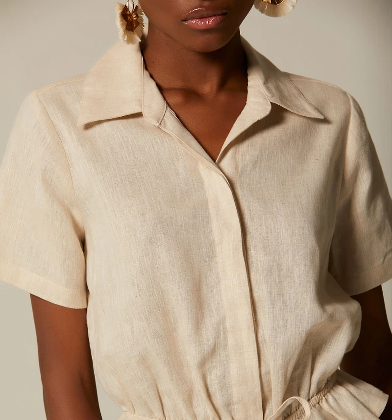 SHORT SLEEVE BLOUSE WITH ELASTIC