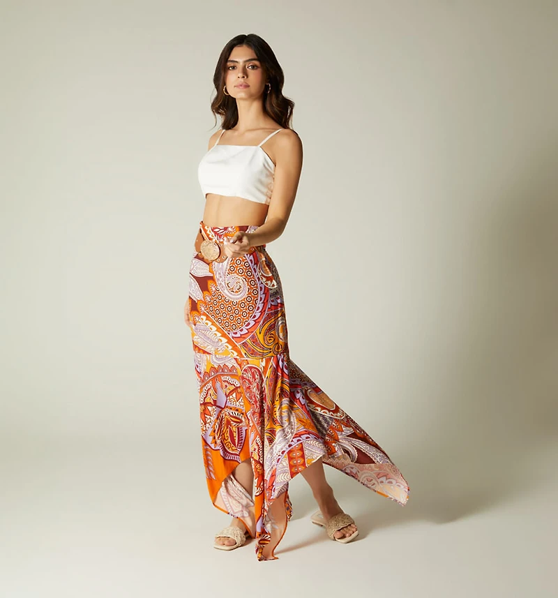 LONG SKIRT WITH BELT