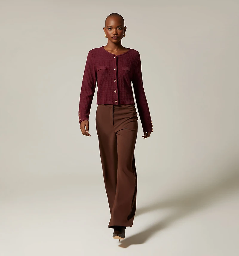 HIGH WAIST STRAIGHT TROUSERS