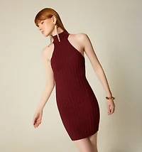 DRESS WITH NECK TWIST