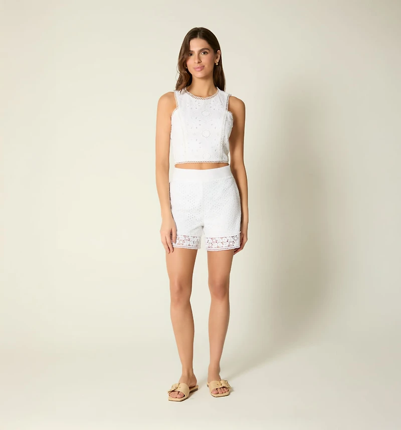 HIGH WAIST LACE SHORTS