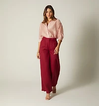 HIGH WAIST PLEATED PALAZZO PANTS
