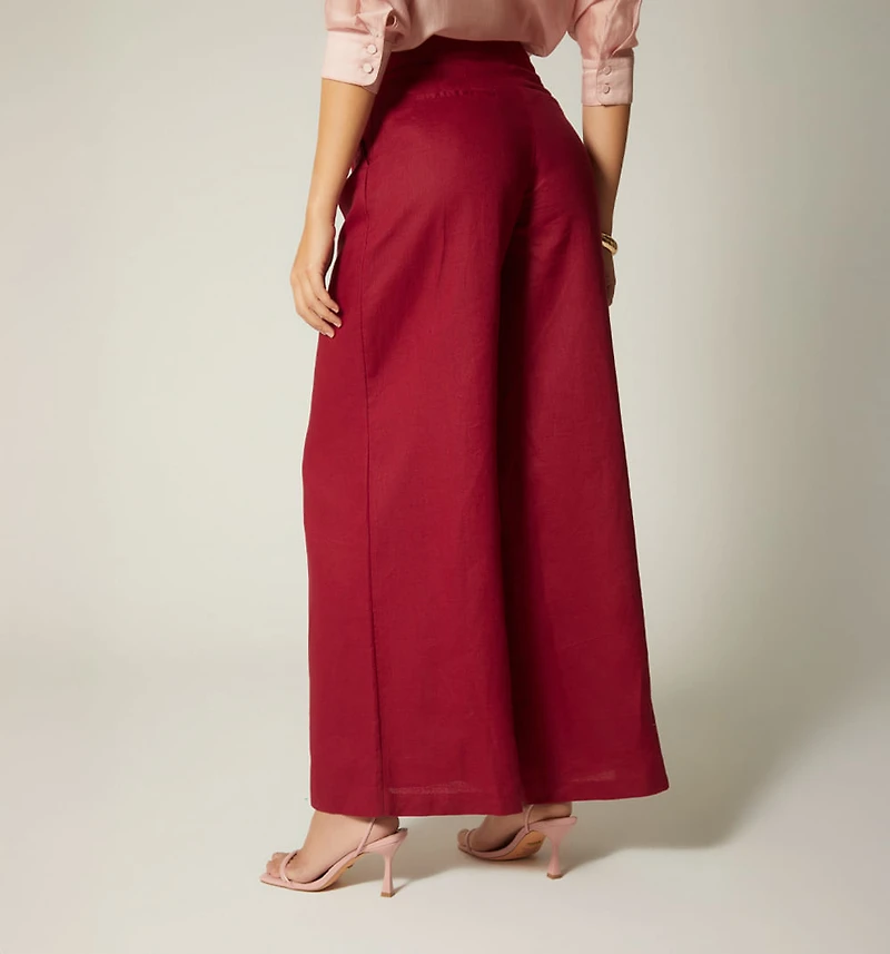 HIGH WAIST PLEATED PALAZZO PANTS