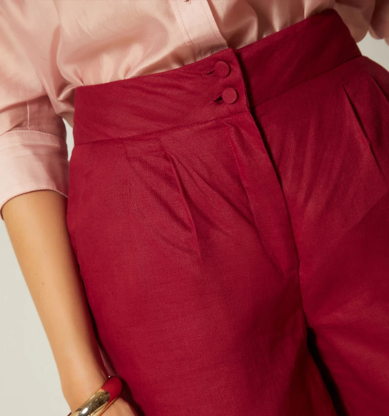 HIGH WAIST PLEATED PALAZZO PANTS