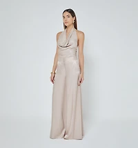 HIGH WAISTED PLEATED PALAZZO PANTS