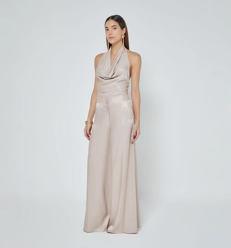 HIGH WAISTED PLEATED PALAZZO PANTS
