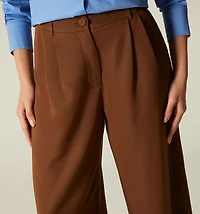 High-waisted Palazzo Pants with Pleats