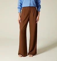 High-waisted Palazzo Pants with Pleats