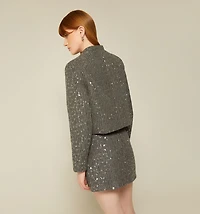 TWEED JACKET WITH SEQUINS