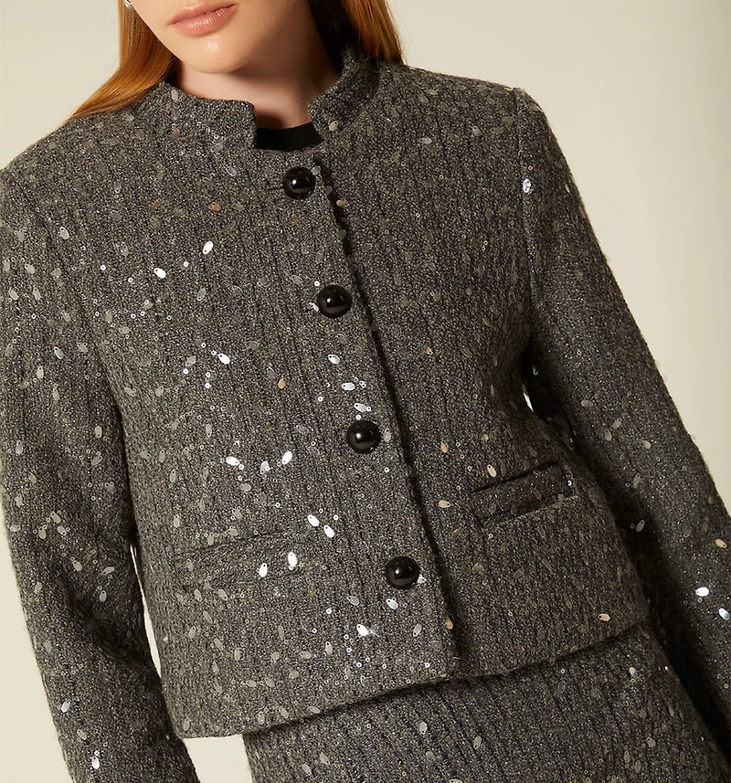 TWEED JACKET WITH SEQUINS