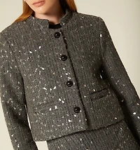 TWEED JACKET WITH SEQUINS