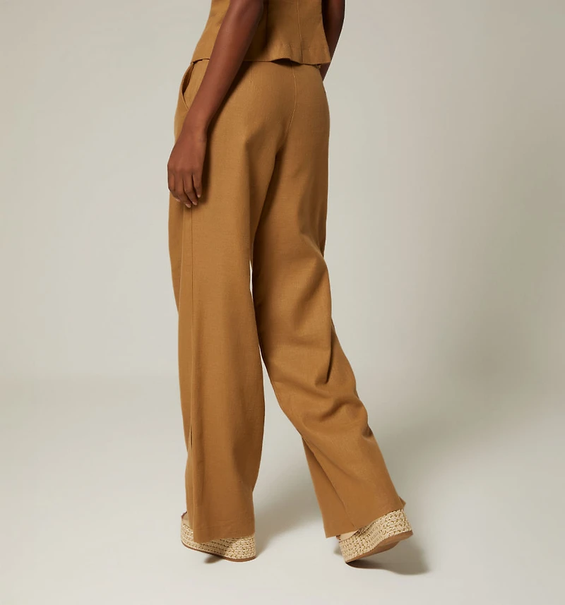 HIGH WAIST PALAZZO PANTS WITH BUTTONS