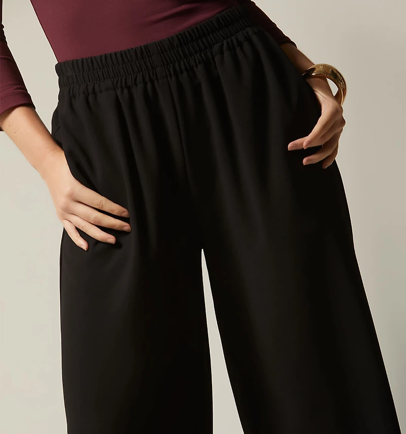 PALAZZO PANTS WITH ELASTIC WAIST