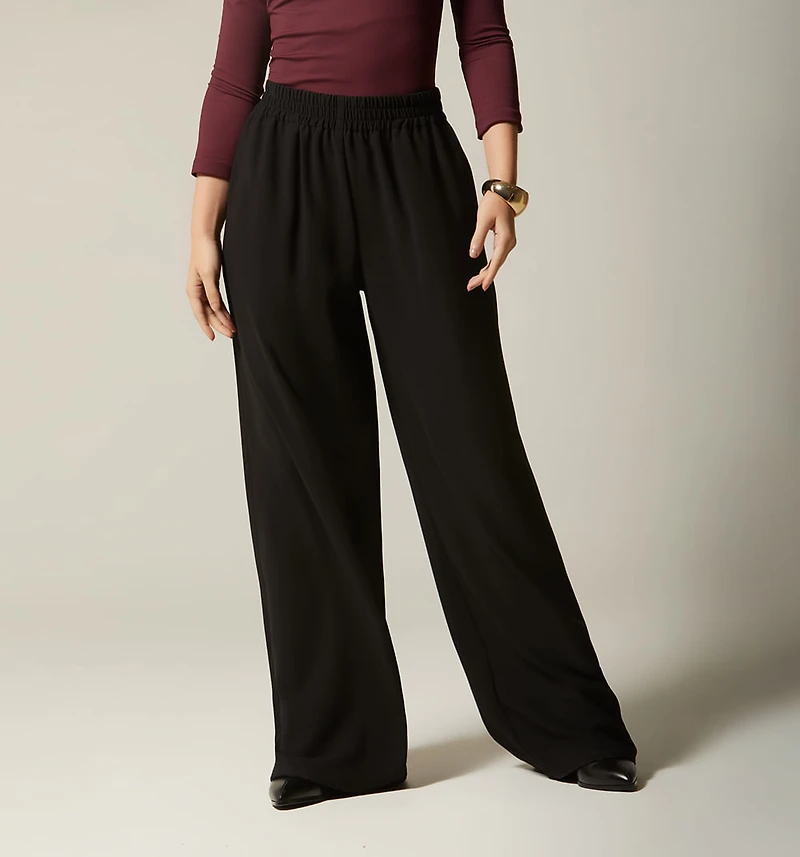 PALAZZO PANTS WITH ELASTIC WAIST