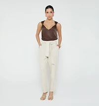 HIGH-WAISTED CARROT PANTS