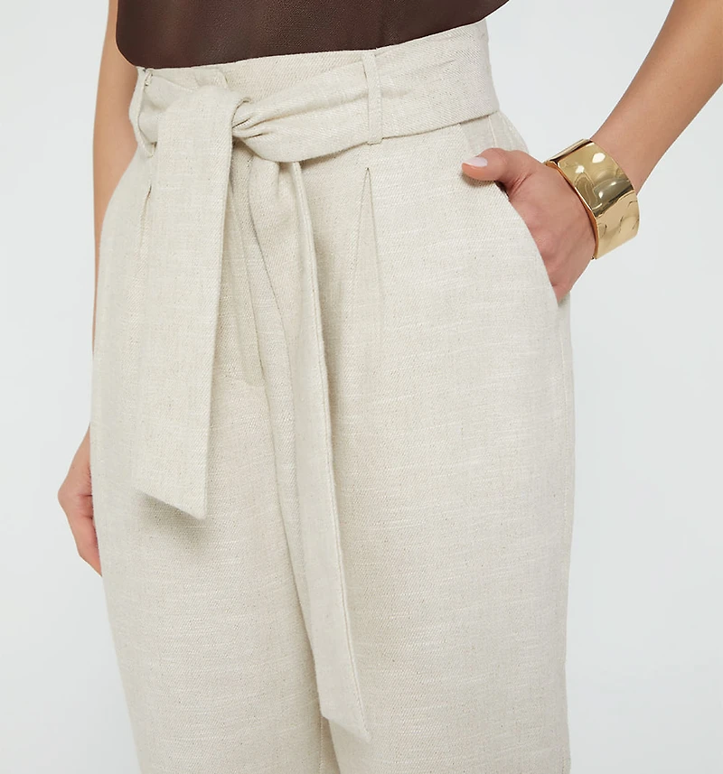 HIGH-WAISTED CARROT PANTS