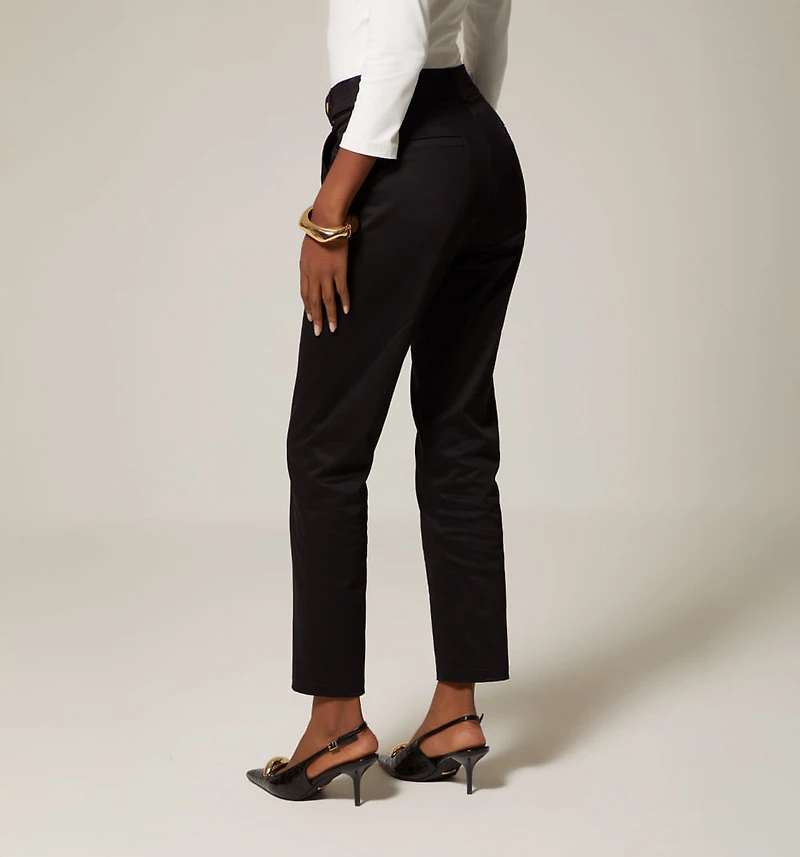 HIGH WAIST PANTS WITH WAISTBAND DETAIL