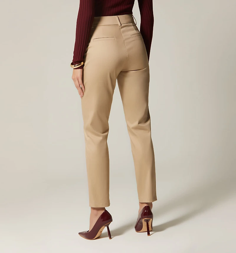 HIGH WAIST PANTS WITH WAISTBAND DETAIL
