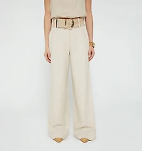 High Waist Palazzo Pants with Belt