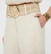 High Waist Palazzo Pants with Belt
