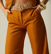 HIGH-WAIST PALAZZO PANTS WITH BELT