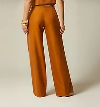 HIGH-WAIST PALAZZO PANTS WITH BELT