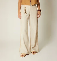 HIGH WAIST PANTS WITH TRIM
