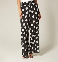 PALAZZO PANTS WITH RUCHING ON BACK WAISTBAND